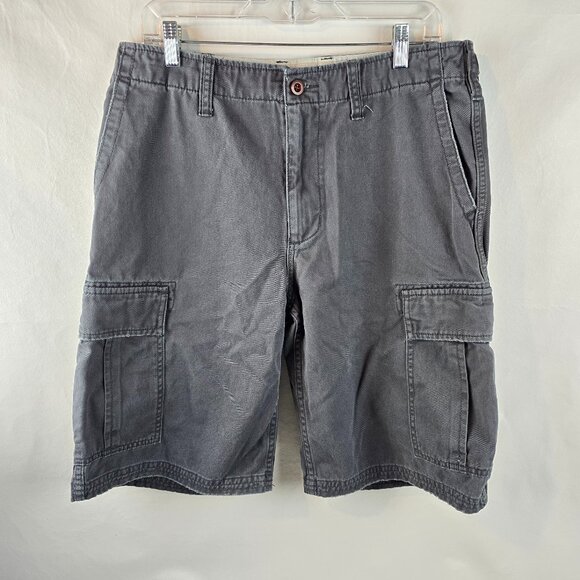 Gap Cargo Shorts Mens 34 Gray Cotton Casual Outdoor Utility Pockets Gorpcore A19 - Picture 1 of 8